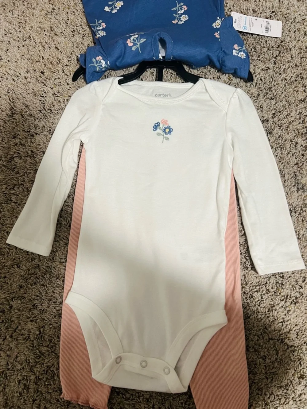NWT Carter's 3pc Baby Girl Outfit Set 18M Floral Blue Pink